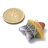 7 Chakra Gemstone Copper Wire Wrapped Pendants PALLOY-TA00050-01-2