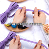 40 Yards 8 Colors Flat Polyester Non-slip Elastic Cord OCOR-GF0003-65-6
