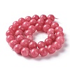 Natural White Jade Imitation Rhodonite Beads Strands G-I299-F15-10mm-2