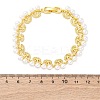 Cherry Brass Micro Pave Clear Cubic Zirconia Link Bracelets for Women BJEW-G740-02G-5