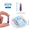 12Pcs Bullet Natural Amethyst Pointed Pendants G-FW0001-11-3