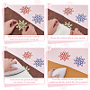 6Pcs 6 Colors Snowflake Glitter Hotfix Glass Rhinestone DIY-FG0007-62-3