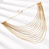 304 Stainless Steel Ball Chain Multi Layered Necklaces for Women NJEW-G194-02G-1