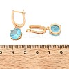 Flat Round Brass Pave Cubic Zirconia Hoop Earrings for Women EJEW-G428-22G-5