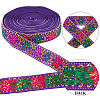 7M Flat Ethnic Style Polyester Ribbon OCOR-WH0046-74C-6