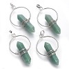 Natural Green Aventurine Big Double Terminated Pointed Pendants G-G771-A05-1
