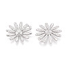 304 Stainless Steel Daisy Pendants STAS-T069-43P-2