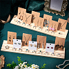 3-Slot Wood Earring Display Cards Stands LS-ODIS-WH0070-01-4