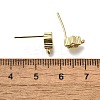 Brass with Cubic Zirconia Stud Earring Finding KK-Q048-17G-3