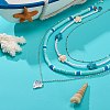 4Pcs 4 Style Alloy Heart Pendant Necklaces Set NJEW-JN04034-2
