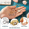 8 Pairs 8 Style Brass Hoop Earrings EJEW-PJ0001-05-4