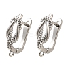 Rack Plating Brass Hoop Earring Findings EJEW-H143-06P-1