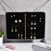 Rectangle Velvet Earrings Hanging Display Stands EDIS-WH0022-12B-4