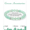 Natural Green Aventurine Round Beaded Stretch Bracelets for Women Men IS6879-7-1