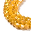 Opaque Solid Color Electroplate Glass Beads Strands X1-GLAA-F029-P4mm-A04-3