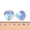 Rack Plating Alloy Enamel Pendants ENAM-N056-366KCG-04-3