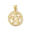 Rack Plating Brass with Cubic Zirconia Pendants KK-Z086-58G-1