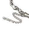 304 Stainless Steel Cable Chains Bracelets for Men & Women BJEW-D042-17P-3