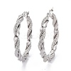 Tarnish Resistant 304 Stainless Steel Hoop Earring LS-EJEW-F257-15P-1