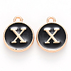 Golden Plated Alloy Charms LS-ENAM-S118-02X-1