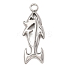 304 Stainless Steel Pendants STAS-D129-13B-P-1