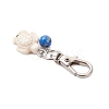 Dyed Synthetic Turquoise Tortoise Pendant Decorations HJEW-JM03762-5