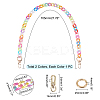 2Pcs 2 Colors Opaque Spray Painted Acrylic Chains Bag Handles AJEW-WR0001-13-2