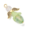 5Pcs 5 Colors Glass Pendants PALLOY-JF03347-4
