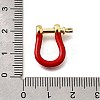Brass Enamel D-Ring Anchor Shackle Clasps KK-P201-01G-J-3