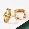 304 Stainless Steel Square Hoop Earrings EJEW-I320-27G-01-2