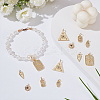 12Pcs 6 Styles Brass Pendants KK-ME0001-23-4