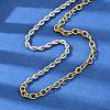 304 Stainless Steel Rope Chain Cable Chain OT Necklaces for Women NJEW-K288-02GP-3