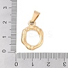 304 Stainless Steel Pendants STAS-F235-01G-O-3