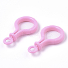 Opaque Solid Color Bulb Shaped Plastic Push Gate Snap Keychain Clasp Findings KY-T021-01J-3