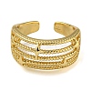 Star Brass Multi-layer Open Cuff Rings for Women RJEW-Z050-07G-2