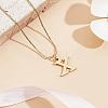 1pc 304 Stainless Steel Letter Pendant Necklaces NJEW-LP0001-38X-G-3