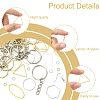 DIY Hexagon/TeardropOval/Triangle Brass Dangle Earring Jewelry Making Kits DIY-FS0007-62-2