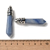 Natural & Synthetic Mixed Gemstone Pointed Big Pendants G-Z055-01P-4