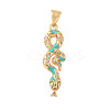 Brass Micro Pave Cubic Zirconia Enamel Pendants KK-D354-04G-D-1