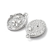 Rack Plating Brass Micro Pave Cubic Zirconia Pendants KK-K333-97P-2