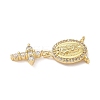 Brass Micro Pave Cubic Zirconia Pendants X1-KK-P334-20G-2