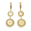 Flat Round 304 Stainless Steel Dangle Earrings EJEW-L283-059G-1