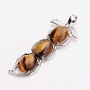 Natural Tiger Eye Pendants G-E364-01E-1