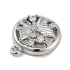 Brass Pave Clear Cubic Zirconia Pendants LS-KK-Z061-19P-2