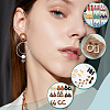 20Pcs 10 Style Walnut Wood Stud Earring Findings MAK-PH0004-32-6