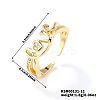 Brass Micro Pave Clear Cubic Zirconia Cuff Rings for Women MW8847-1-3
