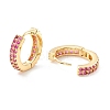 Cubic Zirconia Chunky Hinged Huggie Hoop Earrings for Women EJEW-P196-21G-3