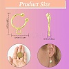 5 Pairs Brass Ear Cuff Findings KK-SZ0002-44-2