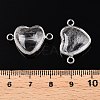 Natural & Synthetic Mixed Stone Love Heart Pendants G-T138-205M-P-5