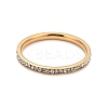 304 Stainless Steel Rhinestone Rings STAS-D178-02G-04-2